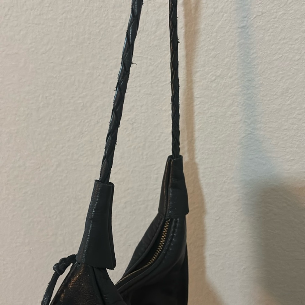 Fringed Black Leather Purse - Picture 4 of 6